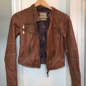 Billabong girls brown bomber jacket
